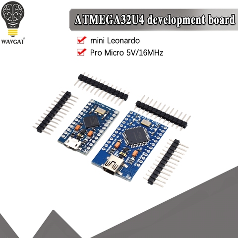 WAVGAT Pro Micro ATmega32U4 5 V 16 MHz reemplazar ATmega328 para arduino Pro Mini con 2 fila de pines para leonardo de interfaz USB ► Foto 1/6