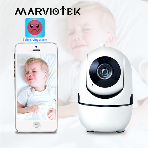 Mini Monitor de bebé con wifi, cámara IP de seguimiento automático, HD, 1080p, interior, inalámbrica, Wifi, vigilancia de seguridad para el hogar, cámara CCTV ► Foto 1/6