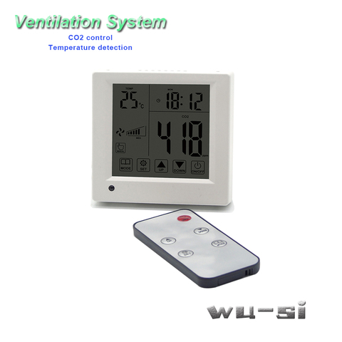 Detector de monitoreo CO2, sistema de ventilación de aire, control remoto ► Foto 1/6