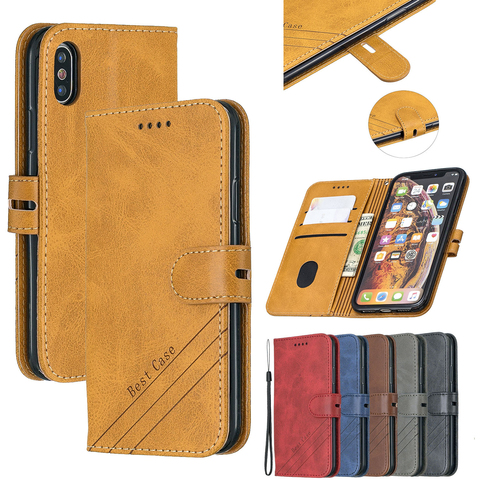 Funda abatible de cuero para teléfono móvil Xiaomi, carcasa tipo billetera para Xiaomi Mi A1, A2, A3, Note 10, 9T, Redmi Note 5, 6, 7, 8 Pro, 8T, 5A, 7A, 8A, T, K20 GO ► Foto 1/6