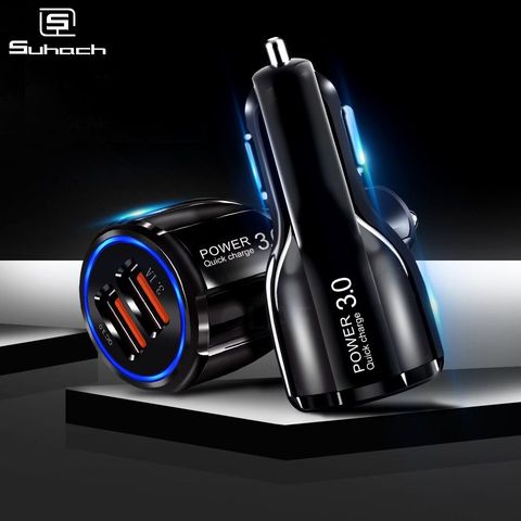 Cargador de coche Suhach Quick Charge 3,0 para iPhone Samsung Xiaomi adaptador de carga rápida de coche QC 3,0 QC3.0 cargador de teléfono móvil ► Foto 1/6