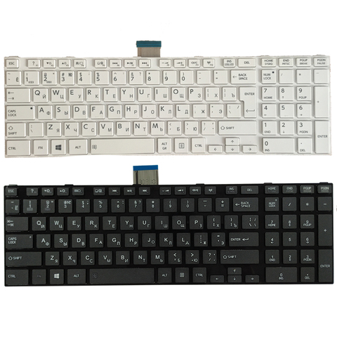 Nueva Ru teclado para Toshiba satellite L50-A S50-A s55-A L70-A L75-A C70-A C75-A teclado ruso negro/blanco ► Foto 1/6