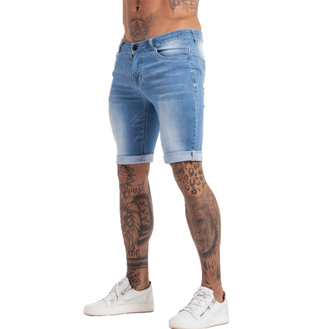 Para Hombre Pantalones cortos de verano Fitness pantalones cortos elástico en la cintura vaqueros Shorts de Jean para verano para hombres Casual Streetwear Dropshipping. Exclusivo. Tamaño de la UE dk08 ► Foto 1/6