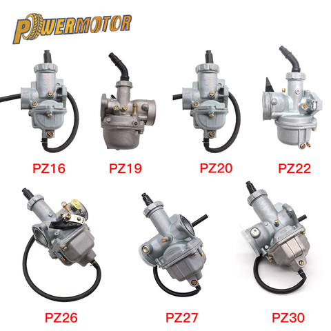 Carburador de motocicleta PZ16 PZ19 PZ20 PZ22 PZ26 PZ27 PZ30, cuña de Cable manual, para Dirt Bike ATV Quad Go kart, 50cc-250cc ► Foto 1/6