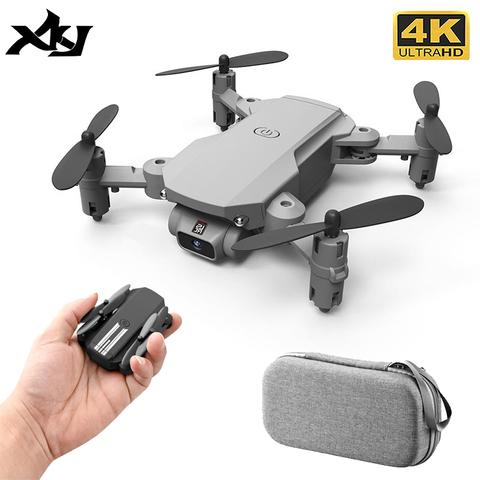 XKJ-Mini Dron 4K 1080P 480P con cámara RC, cuadricóptero plegable, WiFi, Fpv, presión de aire, mantenimiento de altitud, juguete para niños, color negro y gris ► Foto 1/6