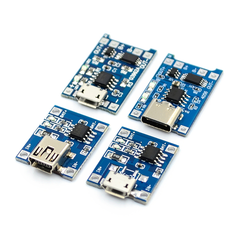 Micro USB 5V 1A 18650 TP4056 Módulo de cargador de batería de litio placa de carga con doble función de protección 1A Li-ion para arduino ► Foto 1/6