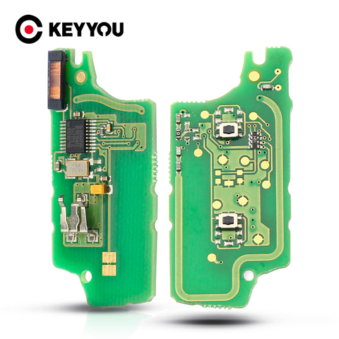 KEYYOU-placa de circuito electrónico de llave remota, para Peugeot 207, 208, 307, 308, 408, Partner para CITROEN C2, C3, C4, C5 ASK/FSK, botón 2/3 ► Foto 1/6