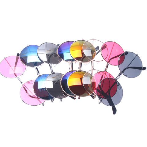 Gafas de sol redondas Retro para hombre y mujer, lentes de sol para conducir coloridas, antiniebla, gafas para conducir, accesorios de coche, marco de Metal, gran oferta, 1 ud. ► Foto 1/6