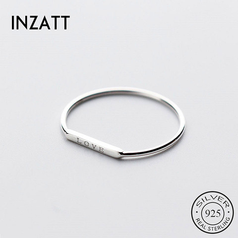 INZATT-anillo carta de amor Plata de Ley 925 auténtica para mujer, joyería fina para fiesta, accesorios minimalistas, regalo 2022 ► Foto 1/6