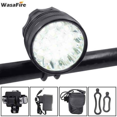 WasaFire 40000LM luz para bicicleta 16 * XML T6 LED luz delantera de la bicicleta MTB al aire libre de ciclo de la noche la lámpara + recargable 18650 batería ► Foto 1/6