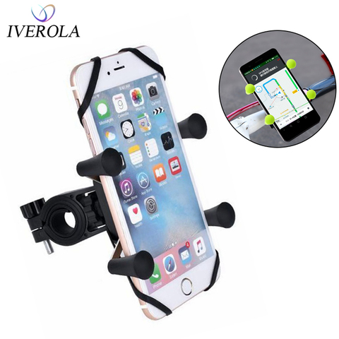 Universal-Soporte de teléfono para manillar de motocicleta y bicicleta, montaje de Clip X para GPS, ajustable, para iPhone 11/11 Pro ► Foto 1/6