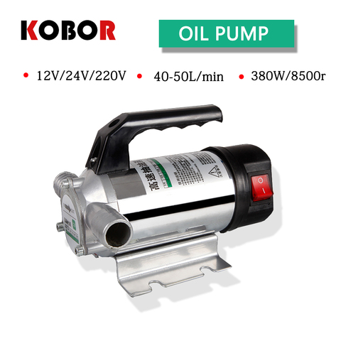 Bomba de repostaje automático, de transferencia de combustible eléctrica para bombeo de aceite/diésel/queroseno/agua, tamaño pequeño, 50 l/min, 12/24/220 V ► Foto 1/6