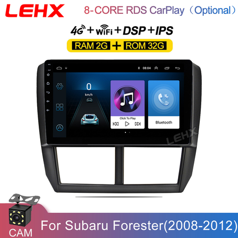 Reproductor Multimedia LEHX para coche con Android 8,1, 9 pulgadas, 2Din, reproductor Android para Subaru Forester 2008 2009-2010, con GPS, Audio y Host ► Foto 1/6