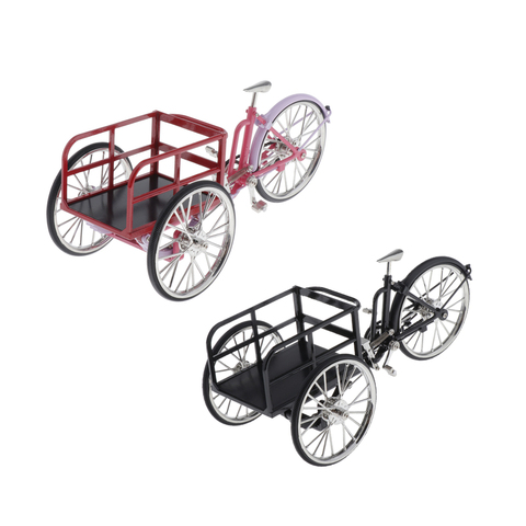 Triciclo de aleación de escala 1:10 para decoración de bicicleta de carreras, juguete para el hogar/cafetería/tienda ► Foto 1/6