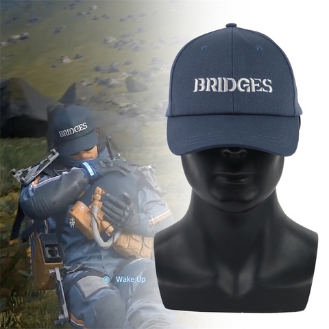 Sombrero de Cosplay de juego Death Stranding, gorra de béisbol con bordado de Puente azul, ajustable ► Foto 1/6