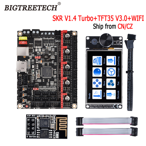 Placa Turbo BIGTREETECH SKR V1.4 TFT35 V3.0, módulo de ESP-01S de pantalla Wifi, piezas de impresora 3D TMC2209UART para actualización CR10 Ender 3 ► Foto 1/6