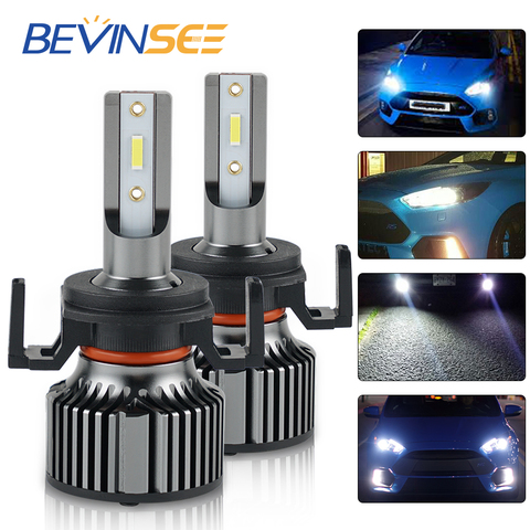 Bevinsee H7 Bombillas de faros LED y adaptador Base de soporte de sujeción para Peugeot 508 de 2008 de 3008 Ford Mondeo Ford Citroen C5 DS5 DS6 coche LED ► Foto 1/6