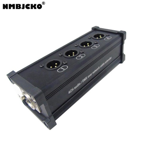 NMBJCKO-sistema Snake, caja de conexión macho XLR, 4 canales, etherCon a 4 cables de red CAT5 CAT6 ► Foto 1/3