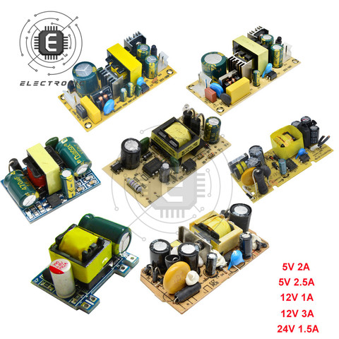 Módulo del interruptor de la fuente de alimentación, protección contra sobrevoltaje y cortocircuito, AC-DC, CA de 100V-240V a CC de 5V, 12V y 24V, DC-DC ► Foto 1/6