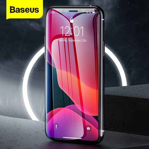 Baseus-Protector de pantalla de 0,3mm para iPhone, Protector completo de vidrio templado para iPhone 12 Pro Xs Max Xr X, 2 uds. ► Foto 1/6