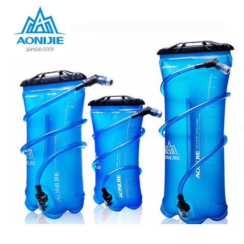 AONIJIE-bolsa de agua para deportes al aire libre, 1,5 l/2L/3L, plegable, TPU, hidratación, para acampar, senderismo y escalada, 250/350ML ► Foto 1/6