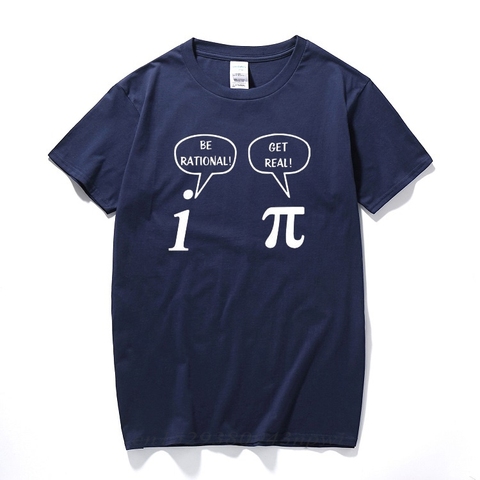 El estilo veraniego se vuelve Rational, ¡vuelve a ser Real! Camiseta de ciencia matemática Geeky, divertida broma, Pun Pi, camisetas divertidas para hombre ► Foto 1/6