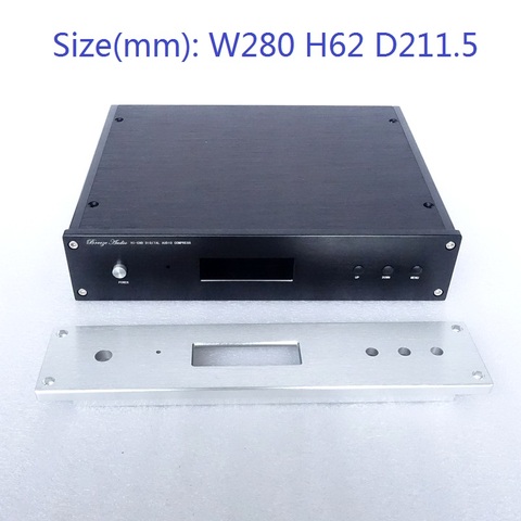 AMPLIFICADOR DE ALUMINIO tamaño W280 H62 D211.5, chasis completo ES9018 DAC, carcasa decodificador, caja de cierre DIY 2806 ► Foto 1/3