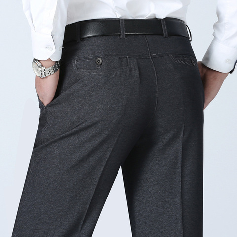 MRMT-Pantalones rectos de talla grande para hombre, pantalón informal de mediana edad, Delgado, suelto, 2022 ► Foto 1/5