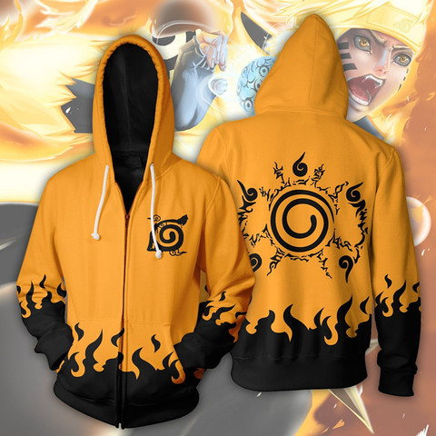 Sudadera con capucha de Naruto para hombre, ropa de Cosplay con cremallera, Uzumaki, Akatsuki, Haruno, Sakura, Tops con cremallera ► Foto 1/6