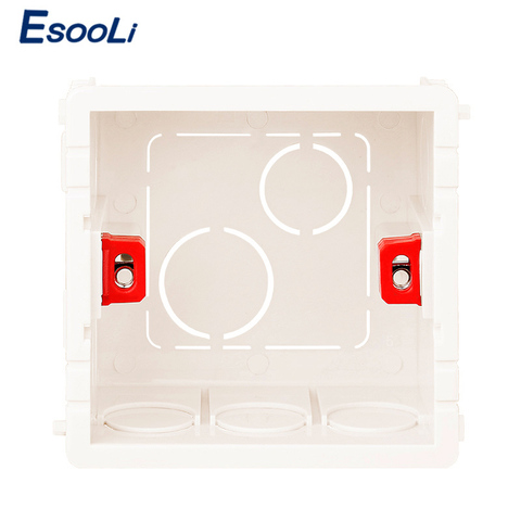 EsooLi-caja de montaje ajustable en 3 colores, Cassette interno de 86mm x 83mm x 50mm para Interruptor táctil de tipo 86 y cableado de enchufe ► Foto 1/6