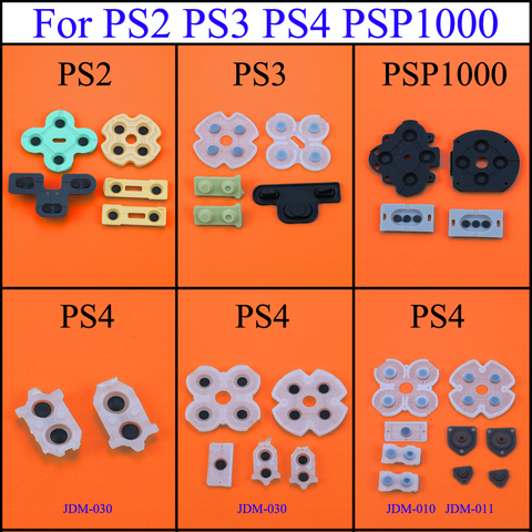 YuXi-recambio de almohadillas conductoras de silicona D, botón de goma para Playstation 2 PS2 PS3 PS4 PSP1000, pieza de reparación del controlador ► Foto 1/6