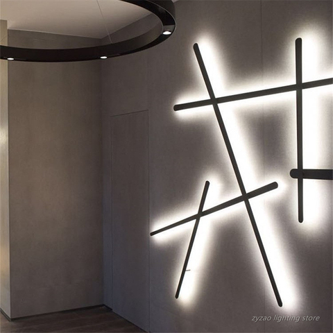 Lámpara LED de pared de estilo moderno y sencillo, luces de diseñador nórdico para sala de estar, decoración de pared para el hogar, pasillo, dormitorio y baño ► Foto 1/6