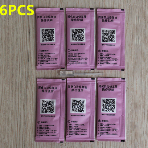 Líquido de relleno de borde blanco de segunda generación, líquido de eliminación de borde de vidrio protector del Teléfono permanente, Blanco sólido, 6 uds. ► Foto 1/6