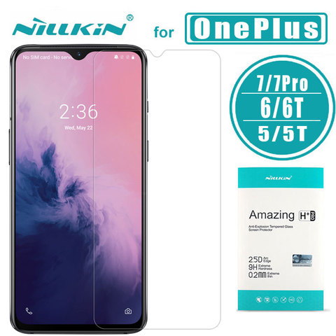 Nillkin-Película protectora de pantalla de vidrio para Oneplus 7, 6T, 7, 6T, 6T, 5 T, 1 + 7, 6, 9H + Pro, 2.5D, 7, 6T, 6, 5 T ► Foto 1/6