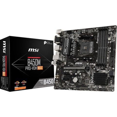 MSI B450M PRO-VDH máx. M-ATX AMD B450 DDR4 M.2.. SATAIII. HDMI VGA DVI-D 64G mejor apoyo R9 escritorio CPU AM4 ► Foto 1/4