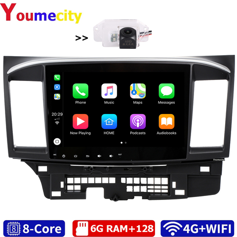 Radio Estéreo con Gps para coche, Radio con reproductor de vídeo, Android 10, BT, USB, Carplay, para MITSUBISHI LANCER 9 X, 6 GB Ram, 128 GB Rom, Wifi, 4 GB, 2Din ► Foto 1/6