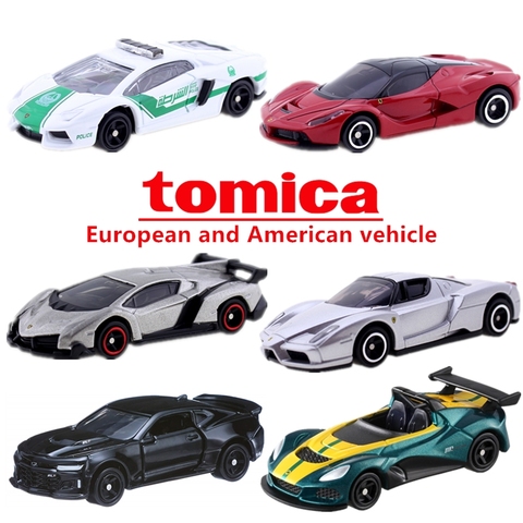 TAKARA TOMY-Serie de coches Tomica europea y americana, Lotus Lamborghini, Chevrolet fundido a presión, colección de juguetes para bebés ► Foto 1/1