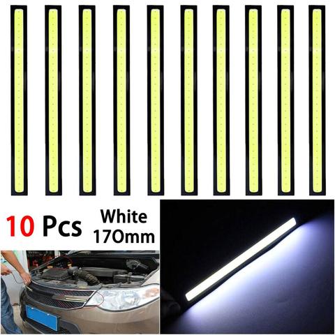 Luces de circulación diurna impermeables universales, lámpara antiniebla COB, estilo de coche, luz de día Led DRL de 17cm, 1/10 Uds. ► Foto 1/6