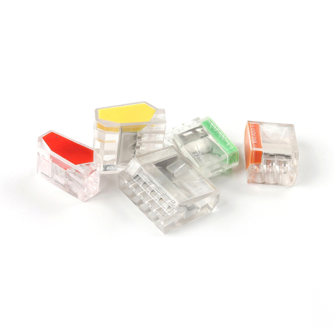 Mini conectores rápidos universales compactos, conectores LED de bloque de terminales Push-in, PCT 252, 253, 254, 255 ► Foto 1/6