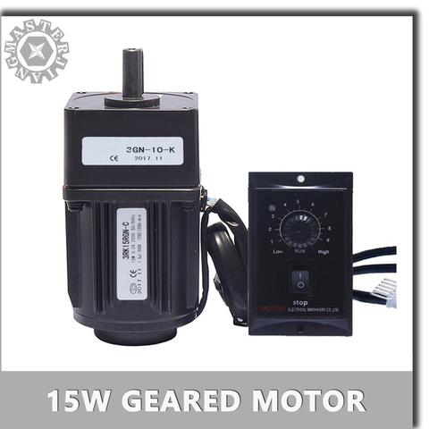 AC Reversible Gear1:3-1:300 de 415-5RPM 220V 15W 3RK15GN-C Variable Motor de velocidad AC engranaje Motor reductor orientado Motor ► Foto 1/6