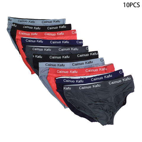 10 Uds hombres bragas de algodón de hombre Gay Sexy de los hombres la ropa interior Bikini bragas de los hombres Sexy Slip U Ropa interior talla grande L-5XL ► Foto 1/6