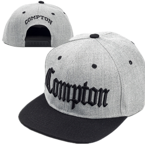 Gorra de béisbol con bordado de COMPTON, Snapback Hip Hop, deportiva, plana, ajustable, Unisex, alta calidad, nueva ► Foto 1/4