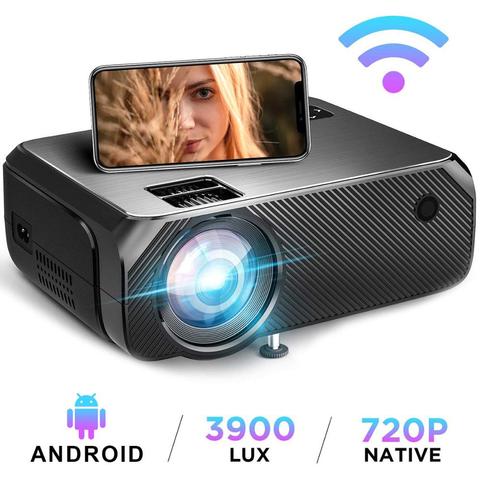 Proyector LED portátil para el hogar, dispositivo de proyección con Wifi, Android 6,0, vídeo Full HD, 3D, PR55101 ► Foto 1/6