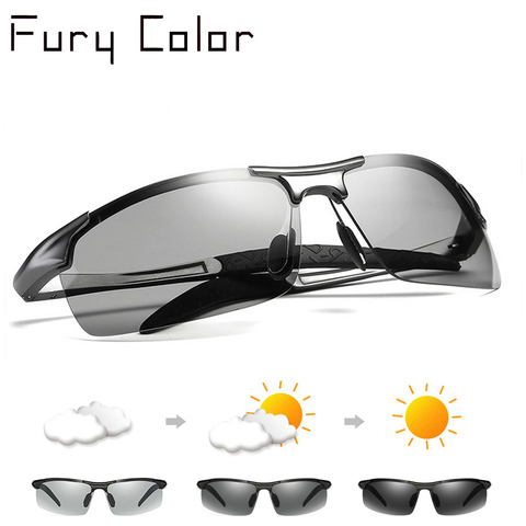 Aluminio magnesio gafas fotocromáticas Chameleon gafas de sol polarizadas mujeres hombres todos los días cambiar de color para nieve tonos claros ► Foto 1/6