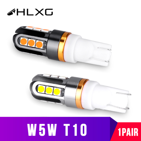 Bombillas LED 3030 W5W T10 168 501 para coches, luz de señalización de lectura para motocicletas, 12V, 24V, no polar, blanco y amarillo, 194 ► Foto 1/6