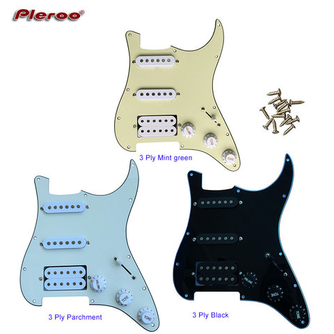 Pleroo-horquilla de guitarra personalizada, ensamblada, ST SSH PAF, precableada con 60's vintage Alnico 5 pickup, piezas de guitarra con 11 tornillos ► Foto 1/1