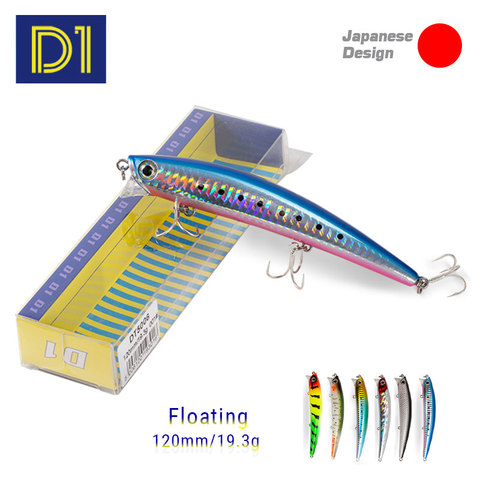 D1ratlin-Cebo duro japonés para pesca, aparejo de pesca flotante, wobbler120mm/19,3g ► Foto 1/6