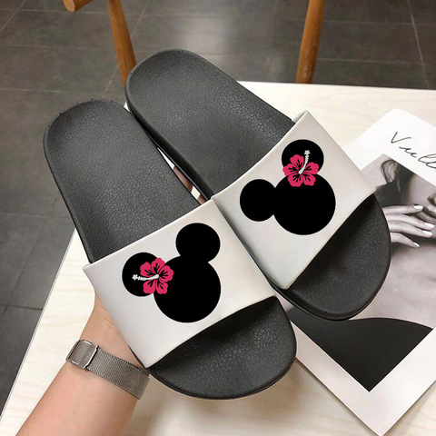 Zapatillas de verano de Interior de dibujos animados para mujer, Chanclas de playa con animales bonitos, Zapatillas de casa de baño antideslizantes, chanclas de casa ► Foto 1/6