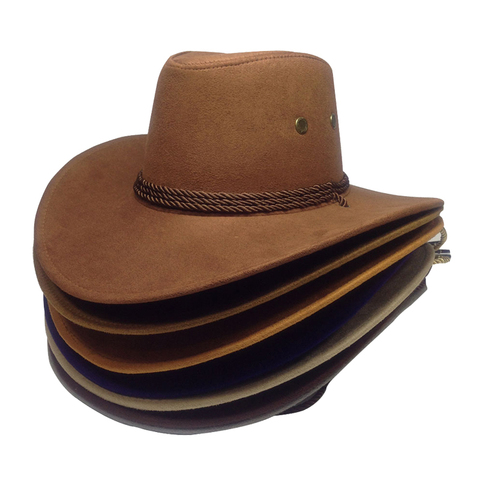 Sombreros de vaquero de ala grande clásica para hombre, gorros de protección solar Unisex Vintage para exteriores ► Foto 1/5