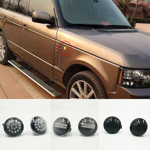 Coche LED dinámica lado repetidor indicador luz fluye indicador lateral de señal de luz de la lámpara para la Tierra Range Rover L322 2002-2012 ► Foto 1/6